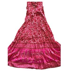 NWOT R. Vivimos Pink Patchwork Floral Boho
Maxi Dress | Medium